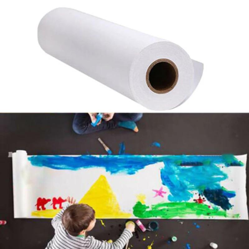 흰색 드로잉 종이 롤 초안 스케치 버터 종이 트레이싱 이젤 종이 롤 어린이 드로잉 아트 스케치 페인팅 22.5cm x 10m